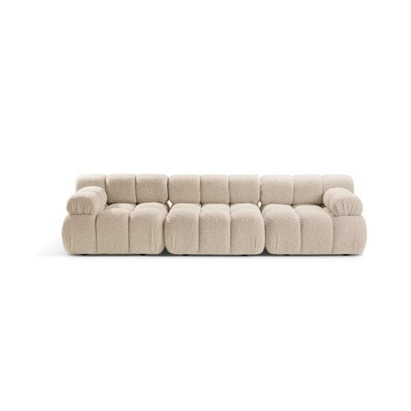 Beżowa sofa modułowa z materiału bouclé 282 cm Bellis – Micadoni Home