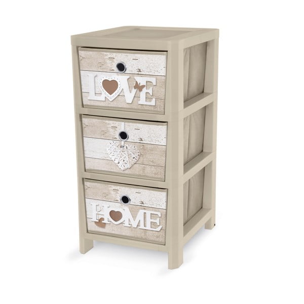 Beżowy regał łazienkowy 37,5x64 cm Shabby – Domopak