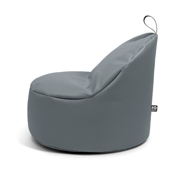 Czerwony worek do siedzenia z imitacji skóry Round L – So Soft?-image-2