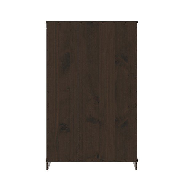 Ciemnobrązowa witryna z litego drewna sosnowego 74x118x35 cm Anita – Støraa-image-4