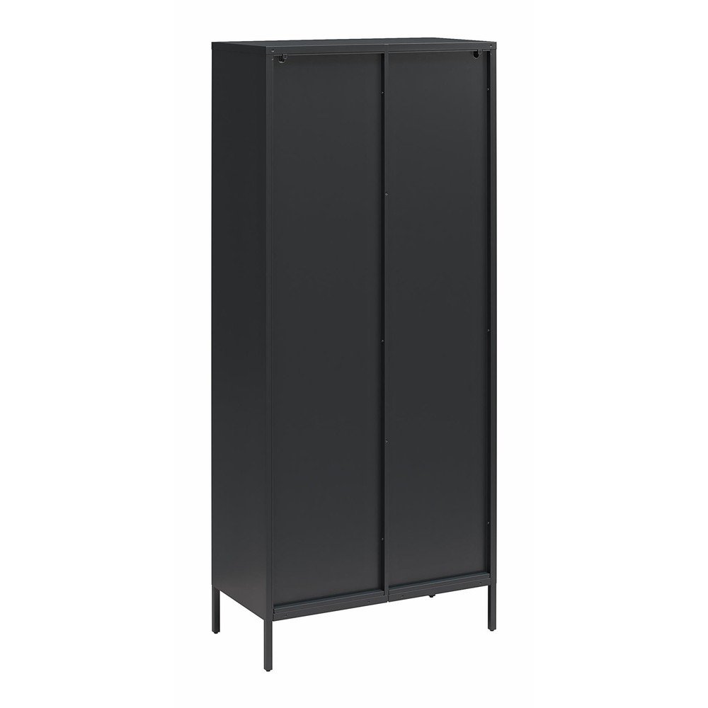 Czarna metalowa witryna 80x186x40 cm Luna – Støraa (zdjęcie 4)