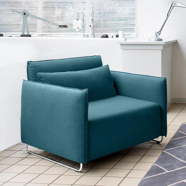 Turkusowy rozkładany fotel Softline Cord-image-1