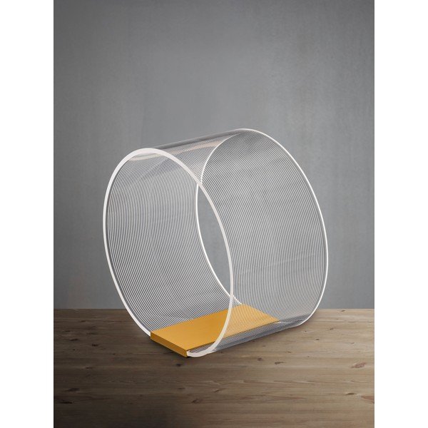 Aluminiowa lampa stołowa LED ze ściemniaczem w kolorze złota z kloszem ze szkła akrylowego (wysokość 28 cm) Valentin – Nova Luce-image-3