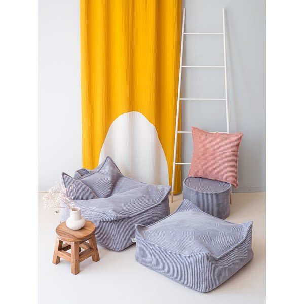 Niebieski sztruksowy dziecięcy worek do siedzenia Square – Wigiwama-image-2