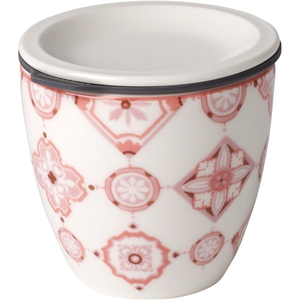 Czerwono-biały porcelanowy pojemnik na żywność Villeroy & Boch Like To Go, ø 7,3 cm