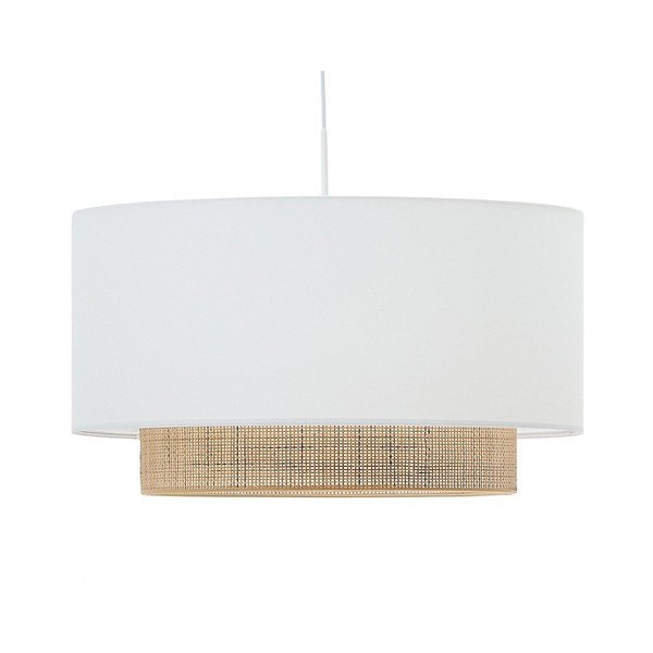 Biało-naturalny tekstylny abażur ø 60 cm Erna – Kave Home