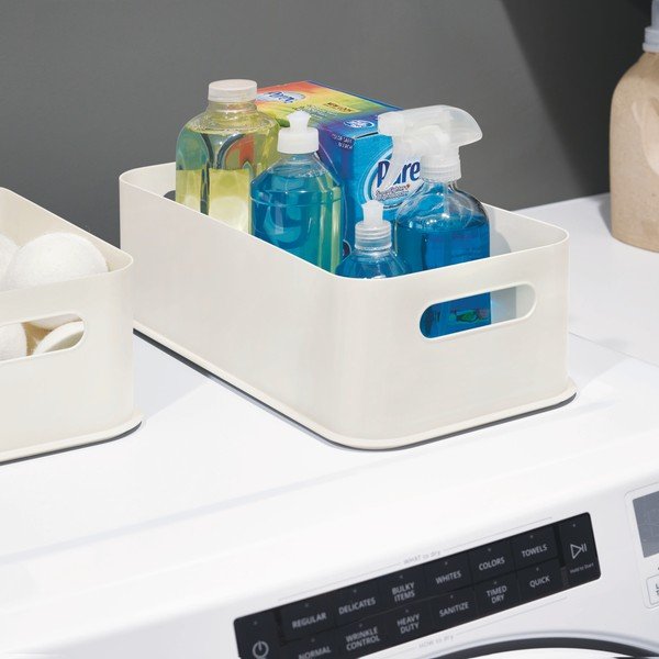 Biały pojemnik iDesign Eco Handled, 21,3x43 cm-image-3