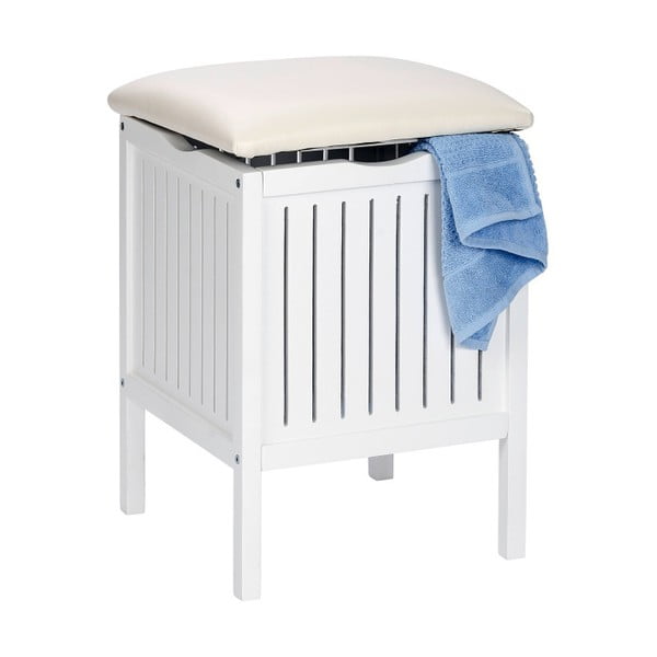 Biały drewniany stolik ze schowkiem Wenko Oslo-image-2