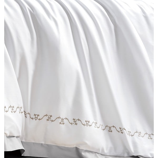 Biała pościel dwuosobowa z satyny bawełnianej z prześcieradłem/6-częściowa 240x220 cm Diana – Mila Home Luxury-image-4