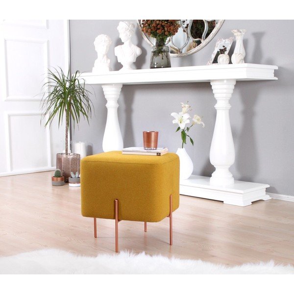 Musztardowy puf Copper – Artie-image-2