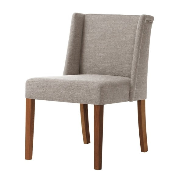 Szarobrązowe krzesło z ciemnobrązowymi nogami Ted Lapidus Maison Zeste