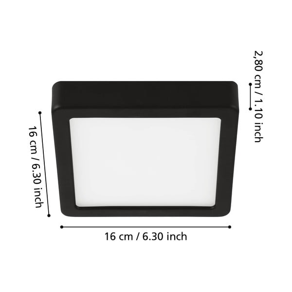 Szara lampa sufitowa LED 16x16 cm FUEVA 5 – EGLO-image-2