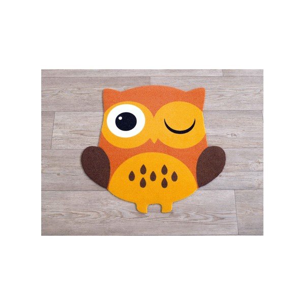 Dywan Owls - pomarańczowa sowa, 66x66 cm-image-1