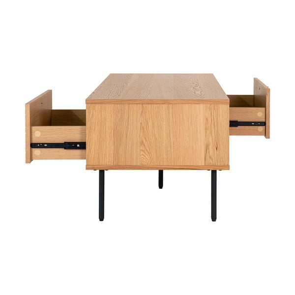 Stolik z blatem w dekorze dębu w naturalnym kolorze 50x100 cm Kyoto – House Nordic-image-4