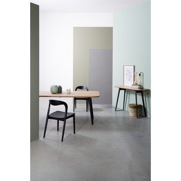 Czarno-naturalna konsola z blatem z drewna mango 40x130 cm Nashik – Bizzotto-image-1