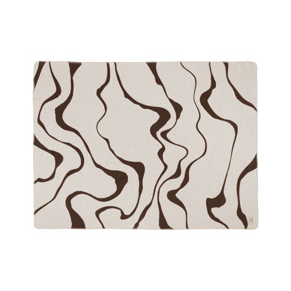 Brązowo-kremowy koc 150x200 cm Felu – noo.ma-image-4