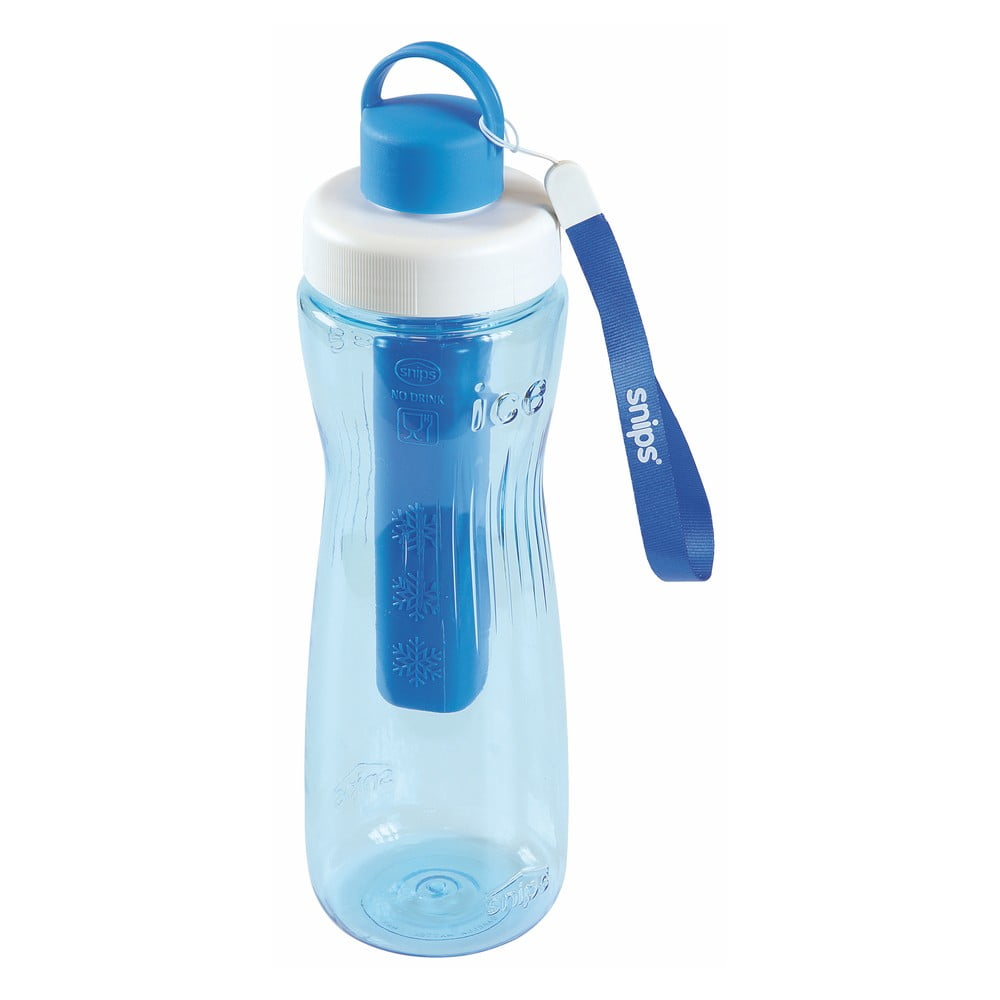 Niebieska butelka na wodę z wkładem chłodzącym Snips Cooling, 750 ml