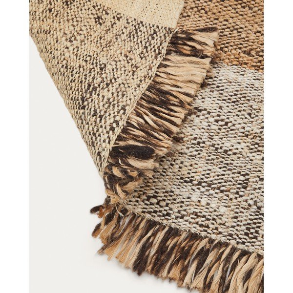 Beżowy dwustronny dywan z juty tkany ręcznie 160x230 cm Sully – Kave Home-image-3