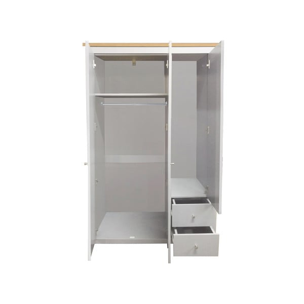 Szaro-naturalna szafa w dekorze dębu 112x180 cm Emerald – Støraa-image-1