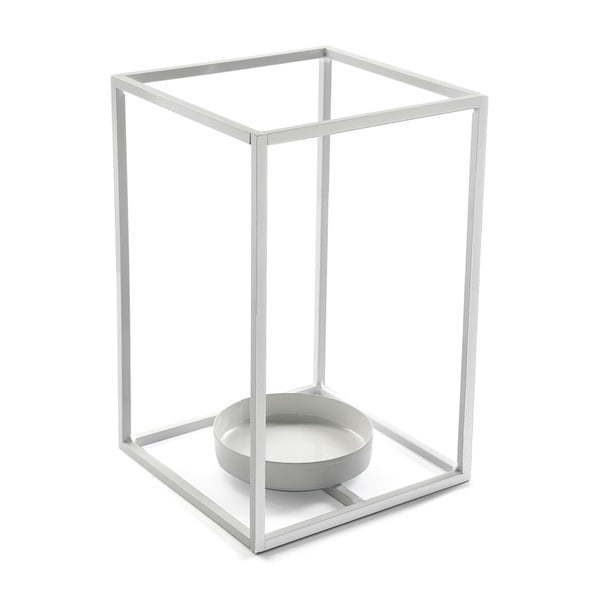 Biały świecznik VERSA Cube, wys. 29,5 cm