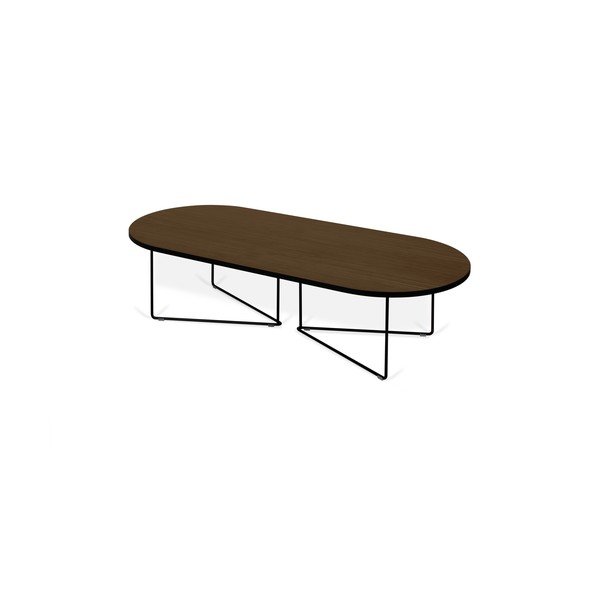 Stolik z fornirem orzechowym TemaHome Oval-image-2