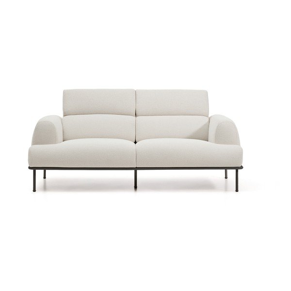 Beżowa częściowo rozkładana sofa z tkaniny szenilowej 214 cm Aurum – Kave Home-image-2
