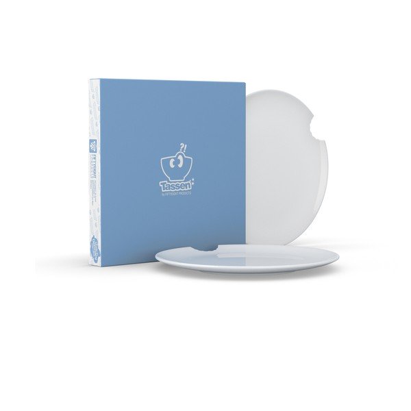 Zestaw 2 białych talerzy z porcelany 58products, ø 28 cm-image-3