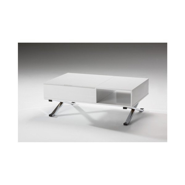 Biały stolik z wysuwanym blatem Marckeric Manila-image-1