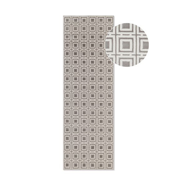 Szaro-kremowy chodnik 80x240 cm Perles Howlite – Elle Decoration