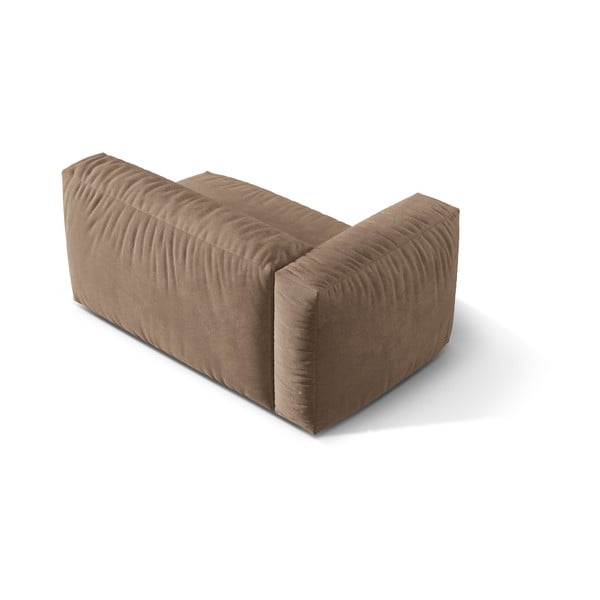 Jasnobrązowy aksamitny moduł sofy (lewostronny) Martina – Micadoni -image-2