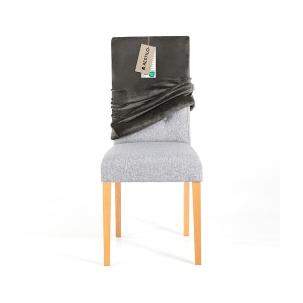 Szare elastyczne pokrowce na krzesło zestaw 4 szt. 48 cm Sento – Restilo-image-4