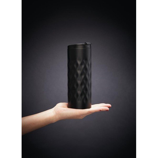 Czarny kubek termiczny XD Design Geometric, 350 ml-image-1