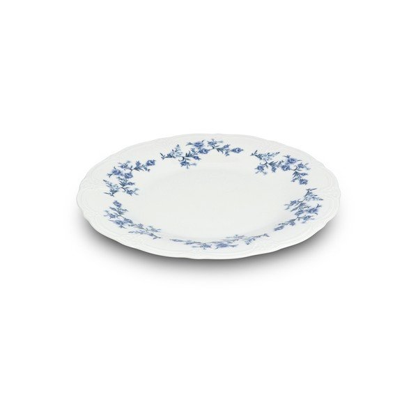 Biały/niebieski porcelanowy talerz do serwowania ø 32 cm Retro – BonBistro-image-3