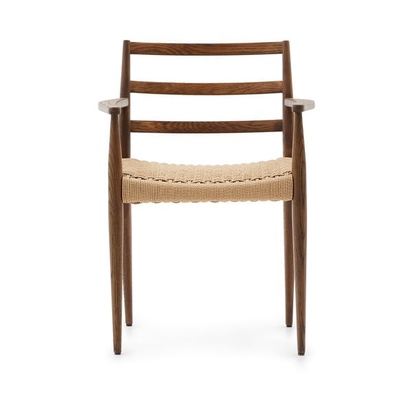 Brązowe krzesła z litego drewna dębowego zestaw 2 szt. Analy – Kave Home-image-4