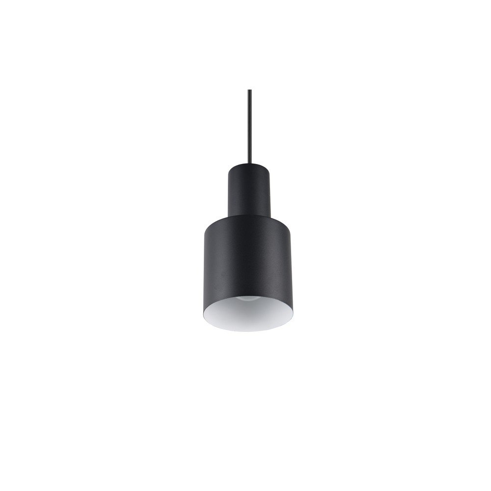 Czarna lampa wisząca z metalowym kloszem ø 12 cm Agudo – Trio (zdjęcie 4)