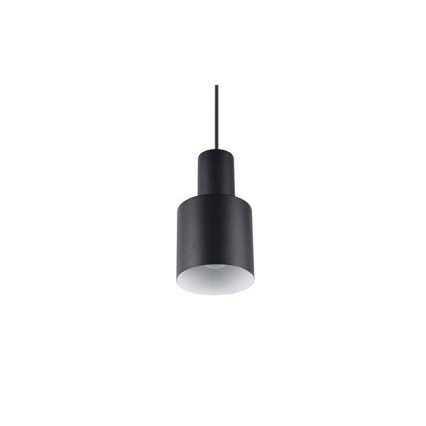 Czarna lampa wisząca z metalowym kloszem ø 12 cm Agudo – Trio-image-2