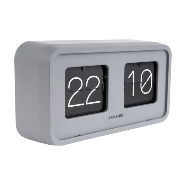Szary zegar stołowy Karlsson Bold Flip-image-4