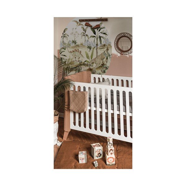 Naklejka dziecięca na ścianę 150x150 cm Dino World in a Circle – Dekornik-image-1