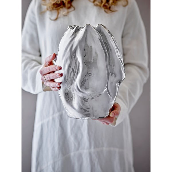 Kamionkowy wazon w kolorze srebra (wysokość 29 cm) Bobby – Bloomingville-image-2