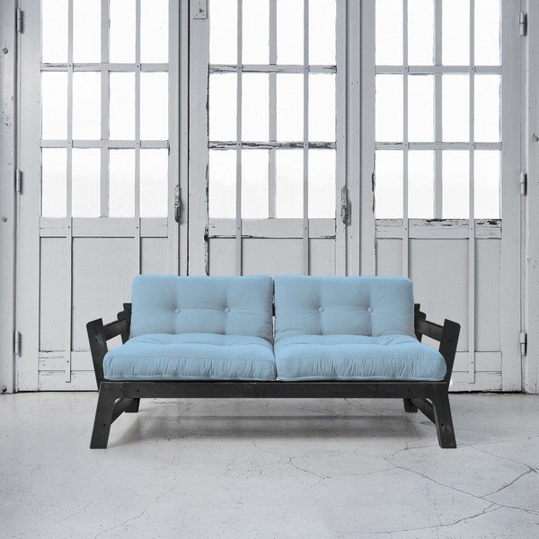 Sofa rozkładana Karup Step Black/Celeste-image-1