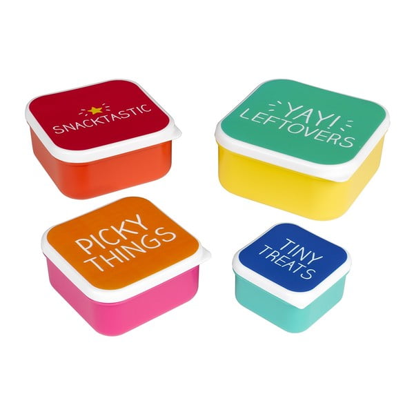 Zestaw 4 pojemników na żywność Happy Jackson Snack-image-1