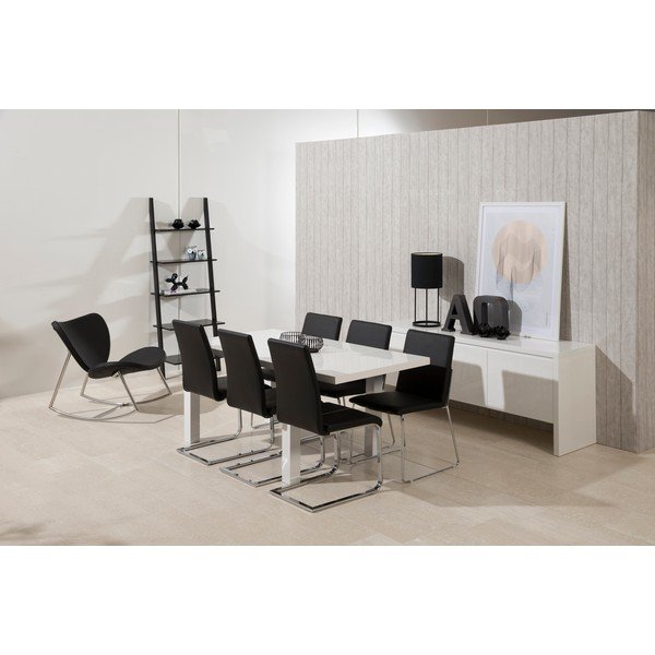 Czarna biblioteczka ścienna Actona Writex, wys. 183 cm-image-1