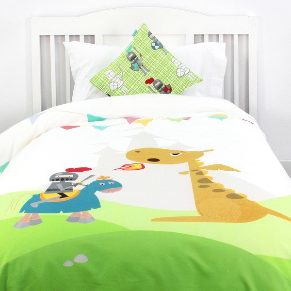 Bawełniana pościel dziecięca z poszewką na poduszkę Mr. Fox Knight, 140x200 cm-image-2