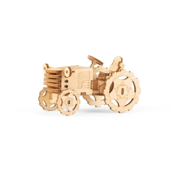Puzzle drewniane 3D z motywem traktora Kikkerland Tractor