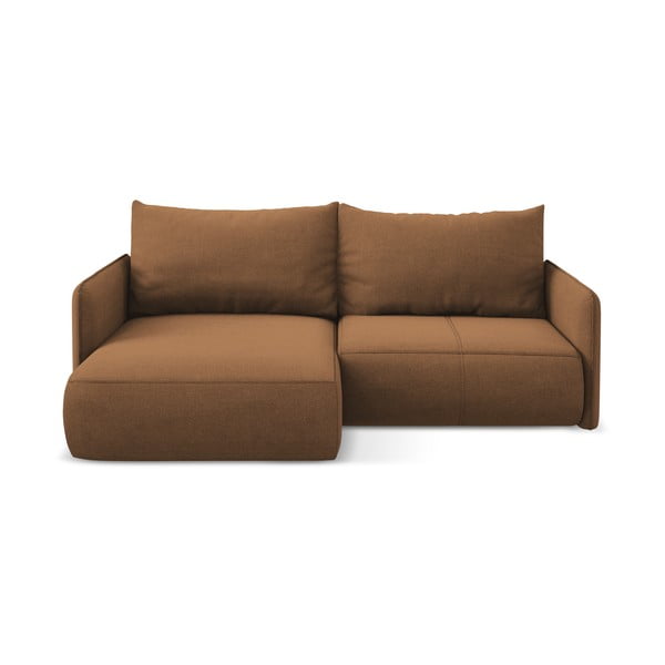 Pomarańczowy rozkładany/ze schowkiem narożnik (lewostronny) Nanea – Makamii