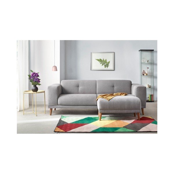 (II. jakość) Szara sofa z podnóżkiem Bobochic Paris Luna-image-4
