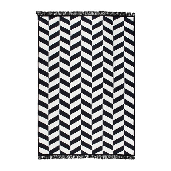 Czarny-biały dywan dwustronny Cihan Bilisim Tekstil Morpheus, 140x215 cm