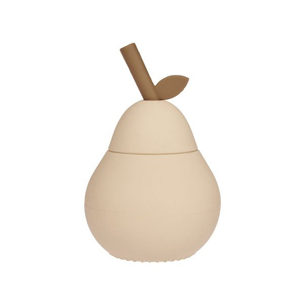 Kremowy silikonowy kubek dla dzieci Pear – OYOY Mini