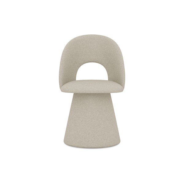 Beżowy tapicerowany fotel jadalniany Kalo – Makamii-image-1