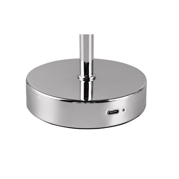 Lampa stołowa LED w kolorze srebra z połyskiem ze ściemniaczem (wys. 30 cm) Jeff – Reality-image-4